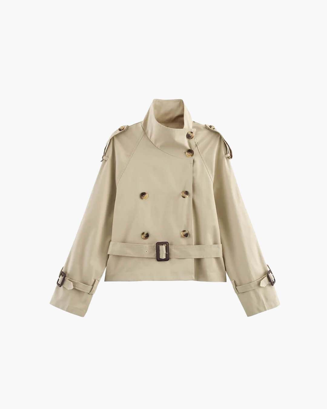 Lyss - Trumpintas Trench Paltas