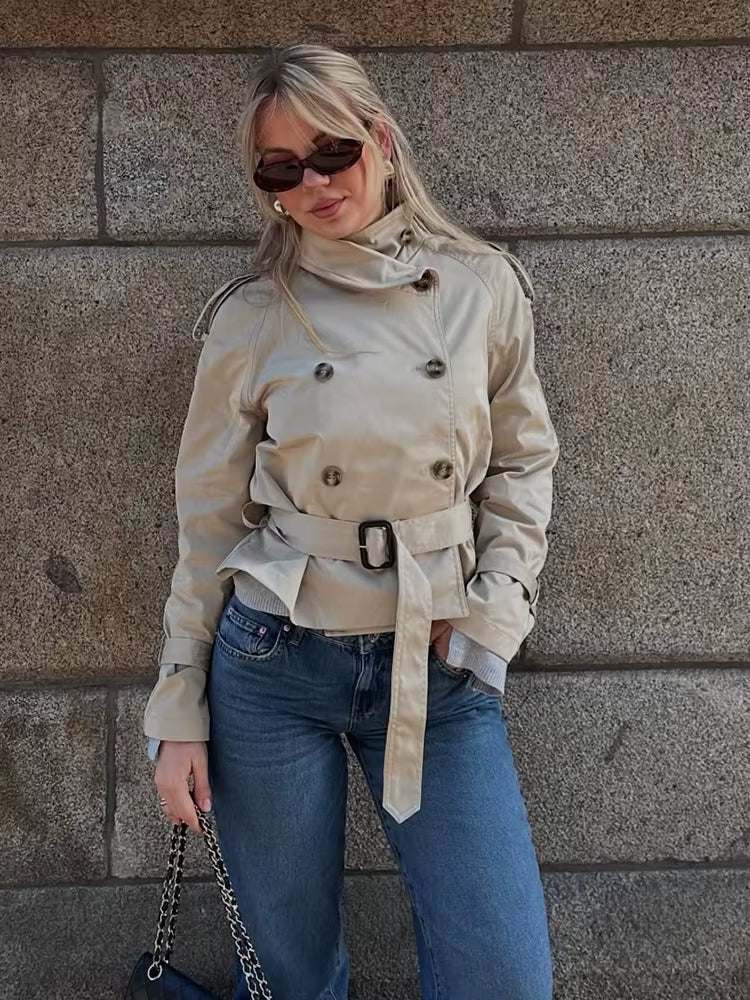 Lyss - Trumpintas Trench Paltas