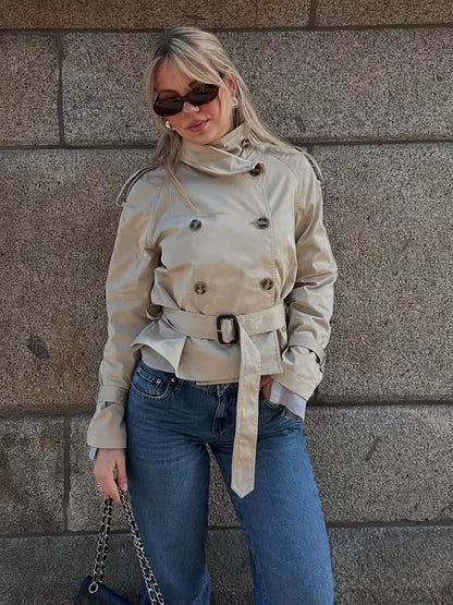 Lyss - Trumpintas Trench Paltas