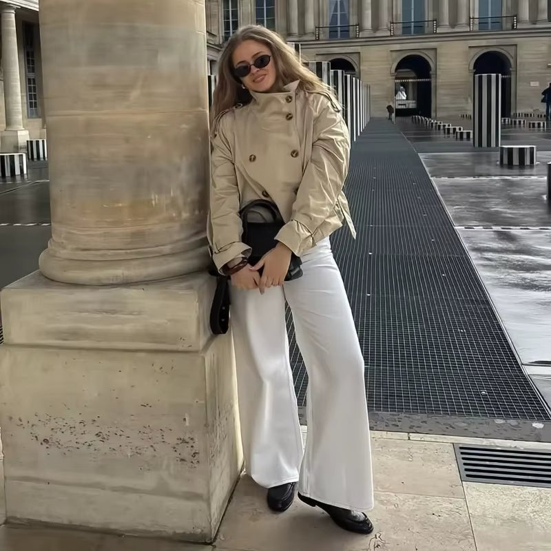 Lyss - Trumpintas Trench Paltas