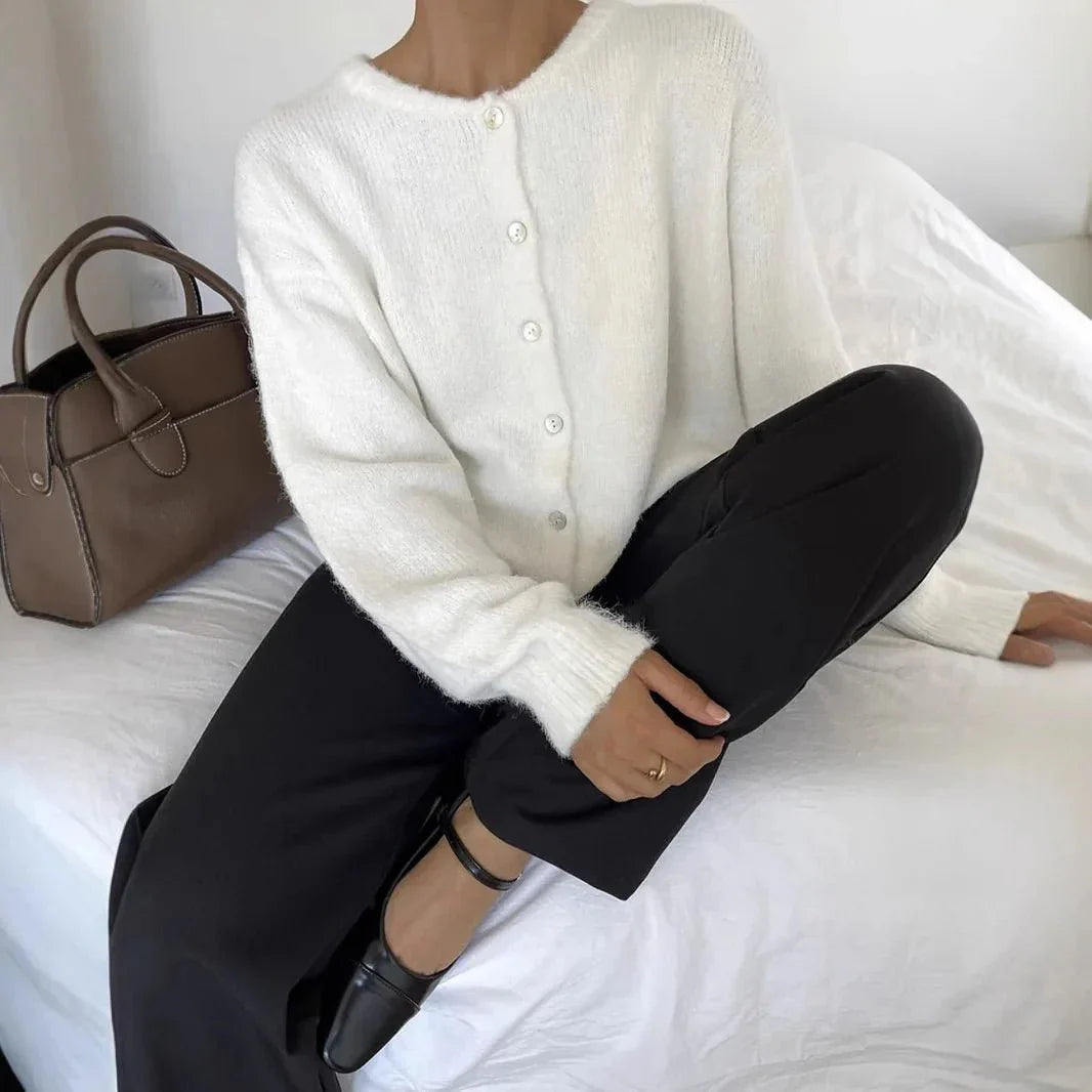 Ginny - Vintage Stiliaus Megztas Kardiganas